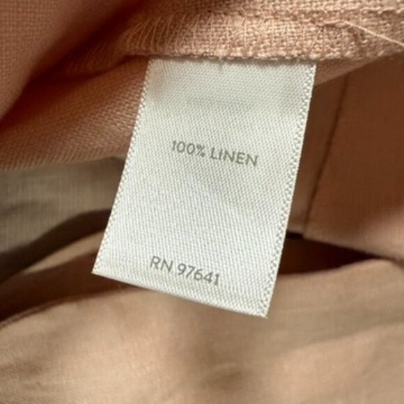 J Jill Womens Love Linen Blazer Sz 4X Seashell Pink Blush Vacation Resort NWT - Picture 6 of 12